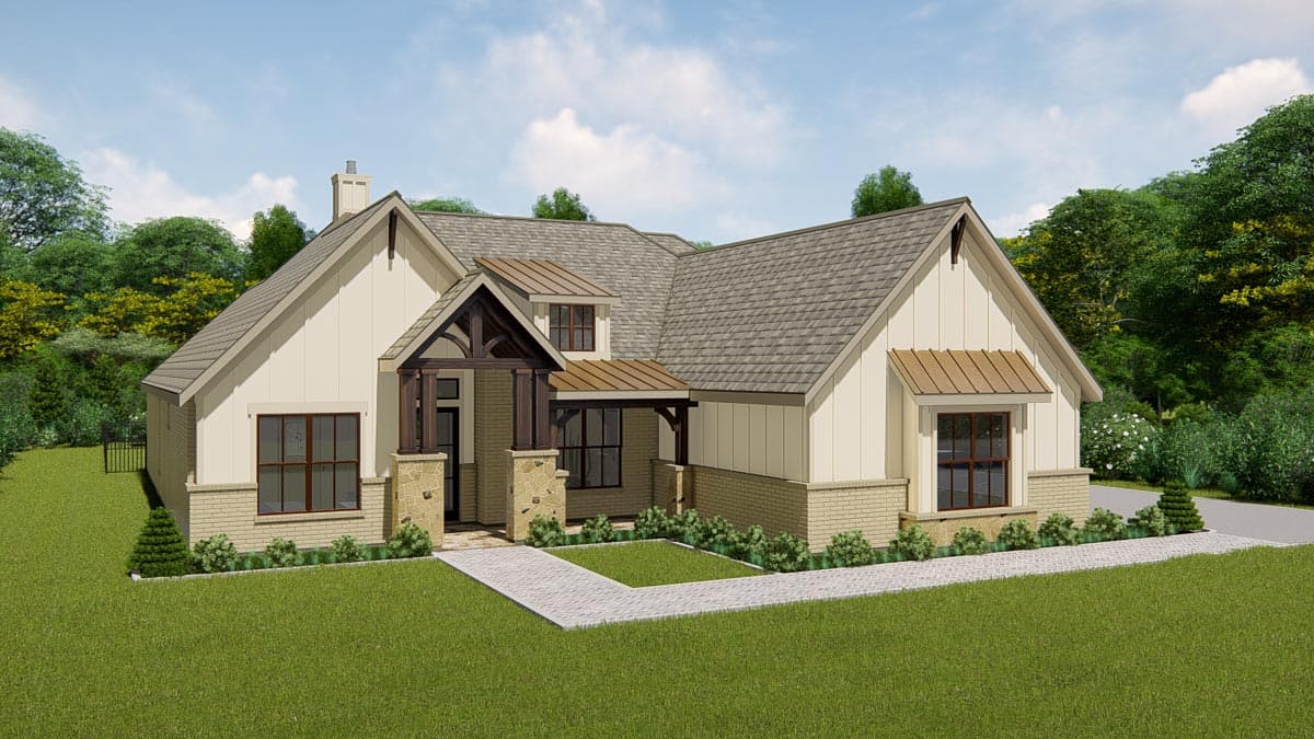 Plan 25424TF: New American Craftsman Plan with 3-Car Garage and Office - Image #12 - Craftsman, Modern Farmhouse, Mountain, New American, Ranch, Traditional