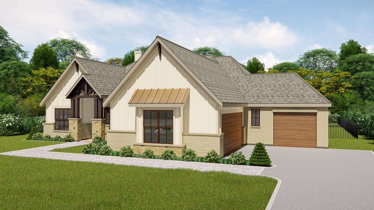 Plan 25424TF: New American Craftsman Plan with 3-Car Garage and Office - Image #13 - Craftsman, Modern Farmhouse, Mountain, New American, Ranch, Traditional