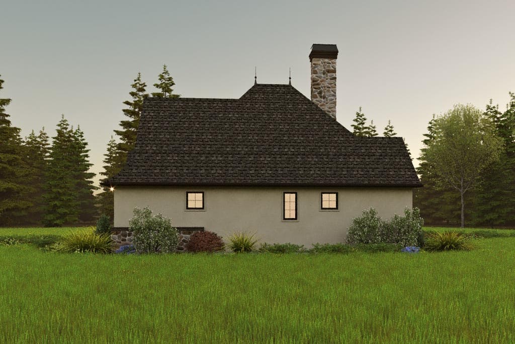 Plan 69779AM: 2-Bed European Cottage with Study and Open Living Space - 1297 Sq Ft - Image #9 - Cottage, European, French Country