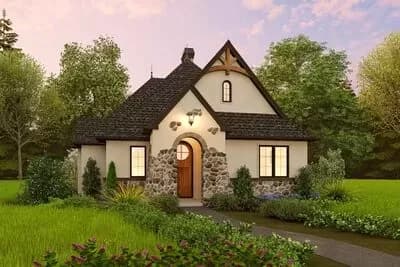 2-Bed European Cottage with Study and Open Living Space - 1297 Sq Ft