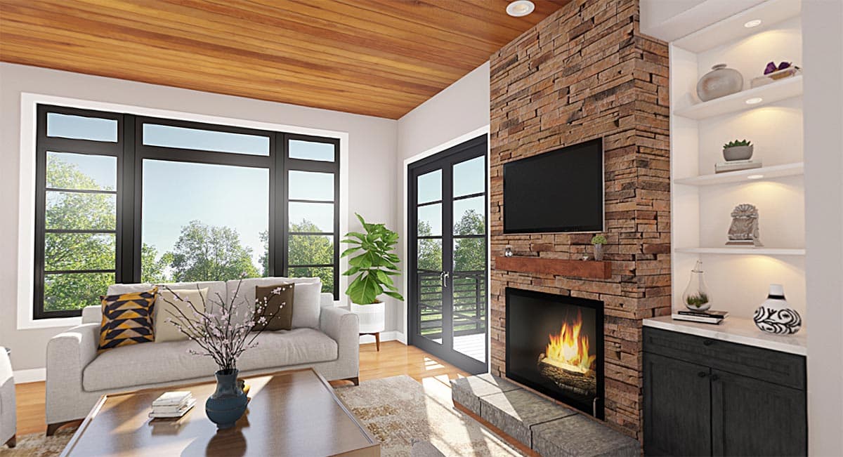 Plan 69777AM: Contemporary Northwest Home Plan with Lower Level Garage - Image #9 - Contemporary, Modern, Northwest, Prairie