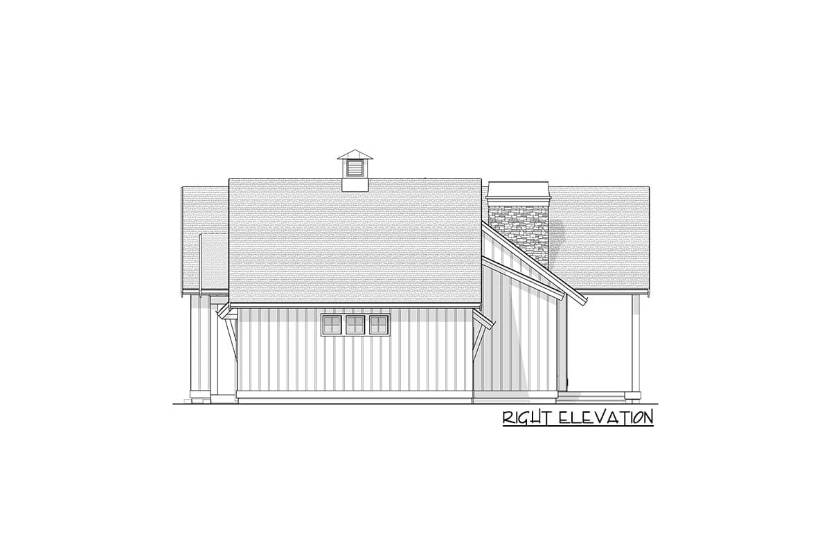 Plan 270042AF: One-Story Modern Farmhouse Under 1,500 Square Feet with Vaulted Interior - Image #6 - Modern Farmhouse, Mountain, New American, Ranch