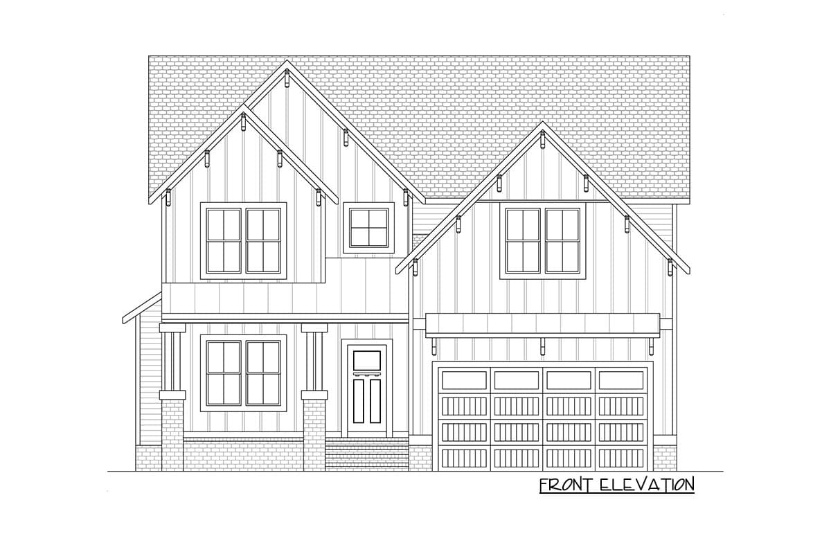 Plan 260012RVC: New American House Plan with Home Office and Back Deck - 2739 Sq Ft - Image #16 - Country, Craftsman, New American, Traditional