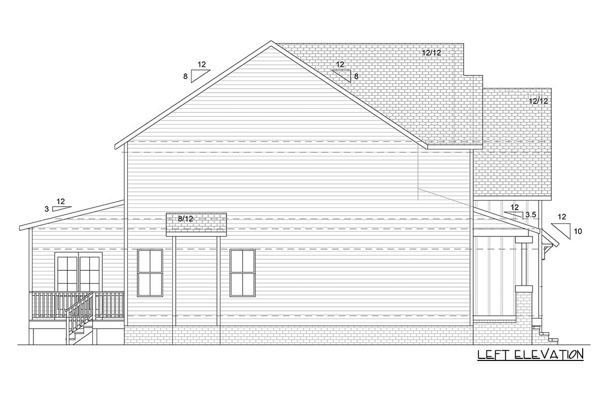 Plan 260012RVC: New American House Plan with Home Office and Back Deck - 2739 Sq Ft - Image #17 - Country, Craftsman, New American, Traditional