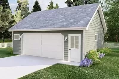 572 Square Foot Detached 2-Car Garage