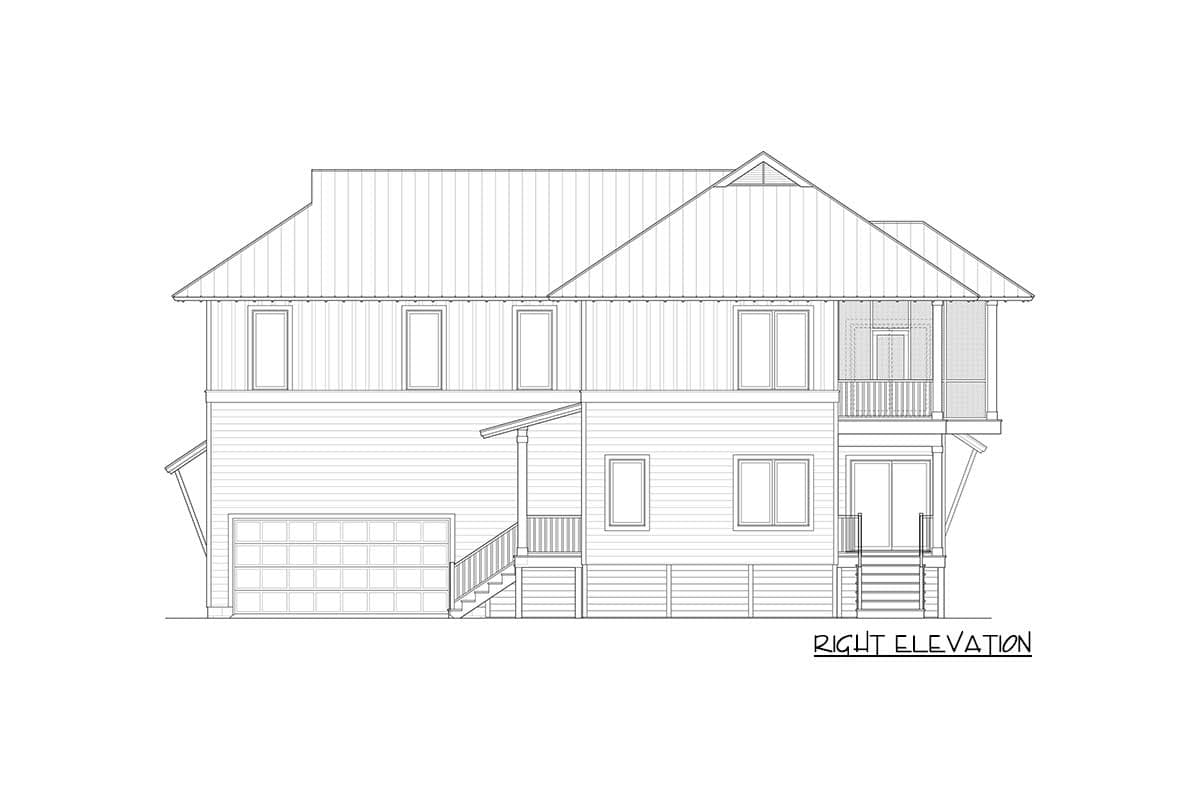 Plan 31594GF: Contemporary Southern Home Plan with Screened Porch - Image #5 - Beach, Coastal, Contemporary, Southern, Vacation