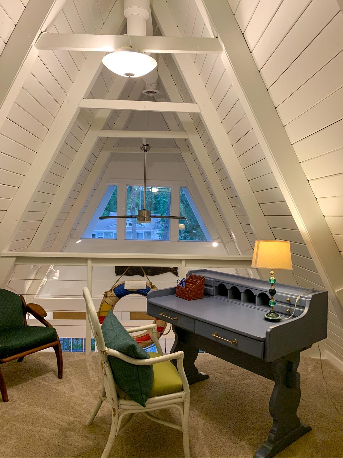 Plan 31595GF: Contemporary A-Frame with Sleeping Loft Overlooking Great Room - Image #5 - A-Frame, Cabin, Contemporary, Mountain, Rustic, Vacation
