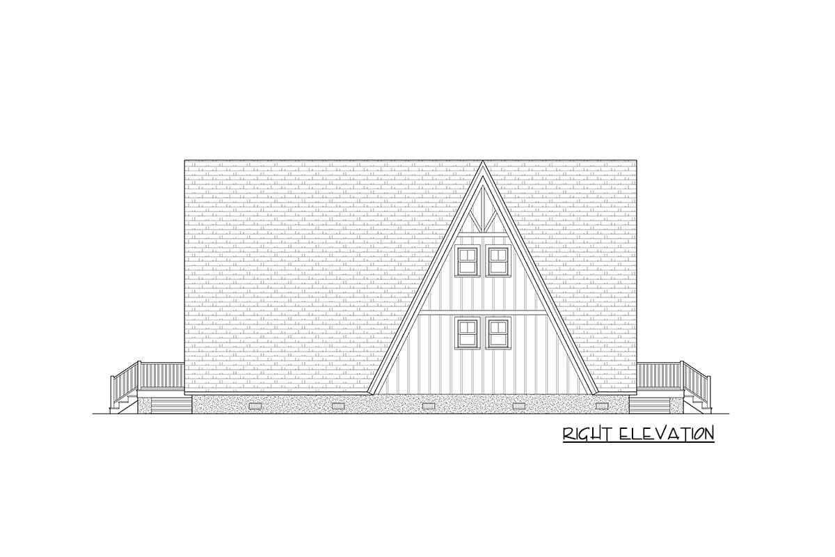 Plan 31595GF: Contemporary A-Frame with Sleeping Loft Overlooking Great Room - Image #9 - A-Frame, Cabin, Contemporary, Mountain, Rustic, Vacation