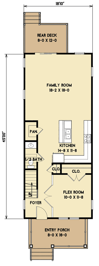 Plan 31596GF: Traditional Southern Home Plan with Flex Room - Floor Plan - Main Level - Southern, Southern Traditional, Traditional