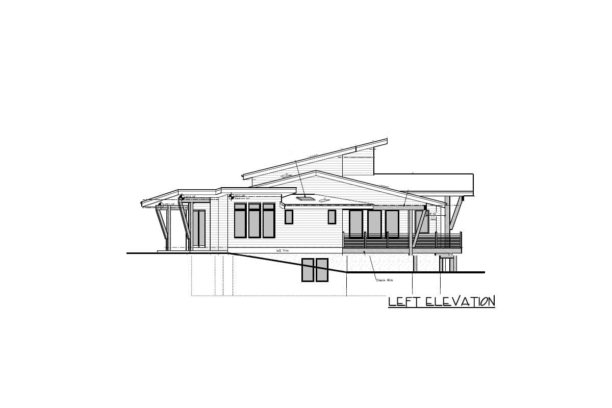 Plan 95119RW: Modern Mountain House Plan with Angled Master Suite and a Home Office - Image #22 - Mid Century Modern, Modern, Mountain, Northwest, Ranch