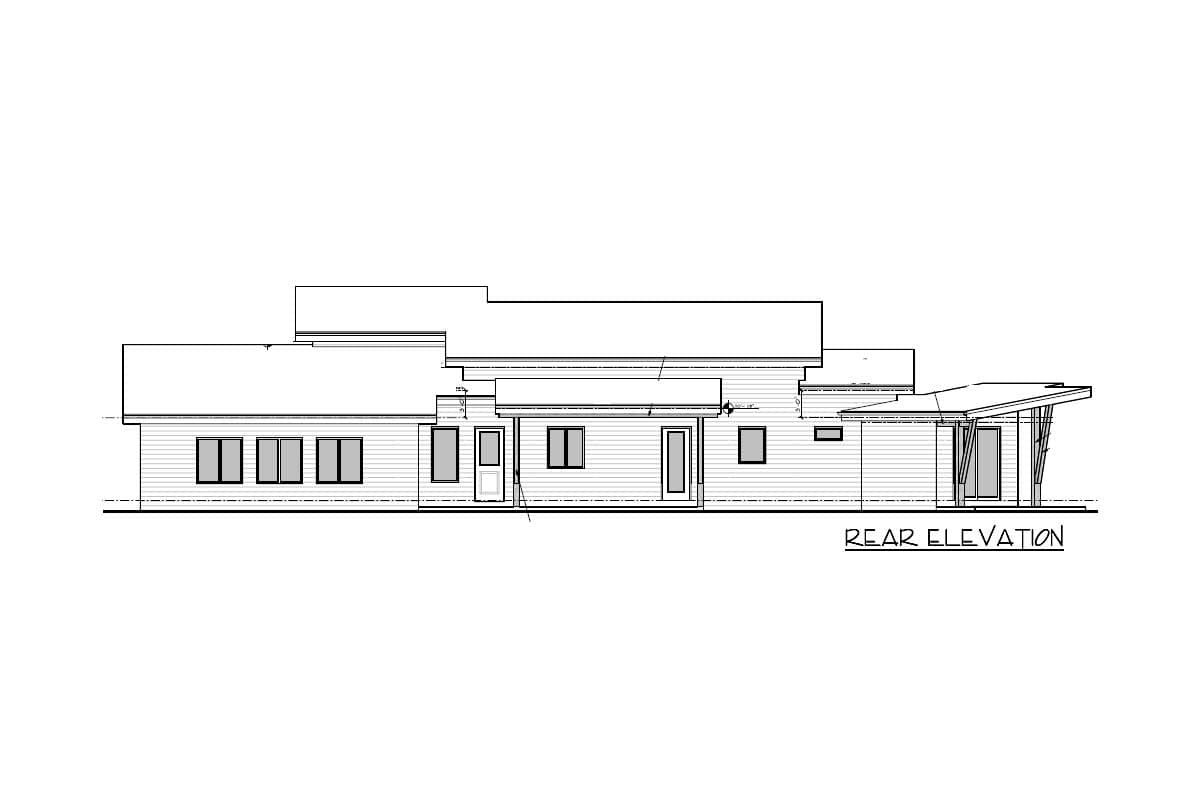 Plan 95119RW: Modern Mountain House Plan with Angled Master Suite and a Home Office - Image #23 - Mid Century Modern, Modern, Mountain, Northwest, Ranch
