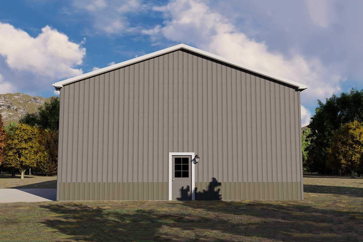 Plan 135076GRA: Barndominium with a Front Wrapping Porch - Image #7 - Barndominium, Country, Rustic, Traditional