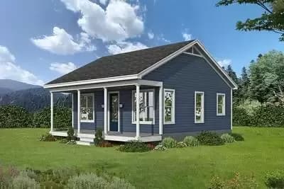 One-Bedroom 728 Square Foot Country House Plan