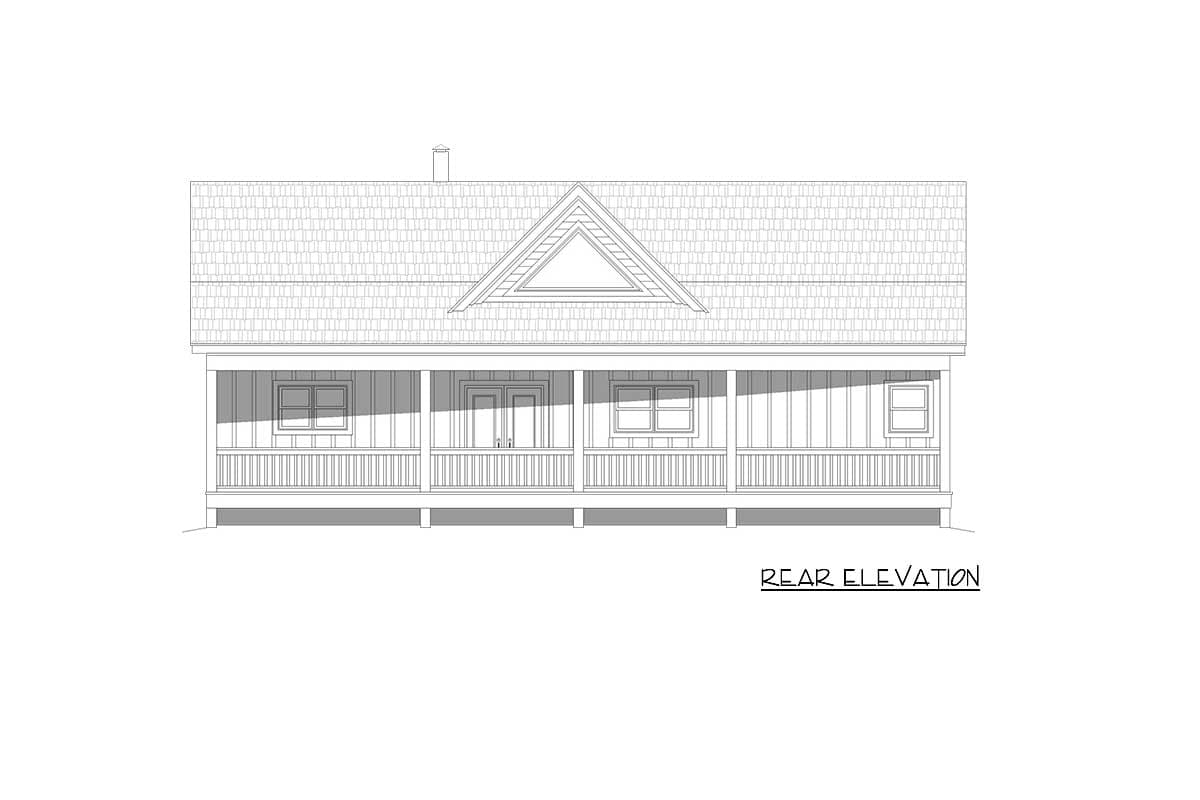 Plan 68817VR: Rustic Country Home with Dramatic Vaulted Floor Plan for a Sloping Lot - Image #5 - Country, Mountain, Ranch, Rustic, Traditional