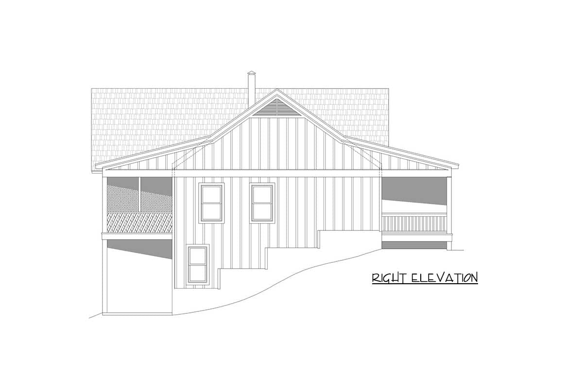 Plan 68817VR: Rustic Country Home with Dramatic Vaulted Floor Plan for a Sloping Lot - Image #6 - Country, Mountain, Ranch, Rustic, Traditional