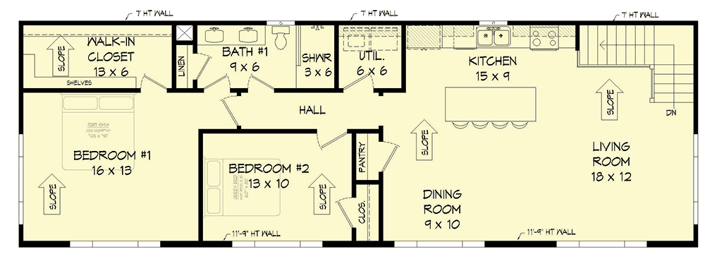 Plan 68818VR: Contemporary Barndominium House Plan with Room for 4 Cars and a Workshop - Floor Plan - 2nd Floor - Contemporary, Northwest