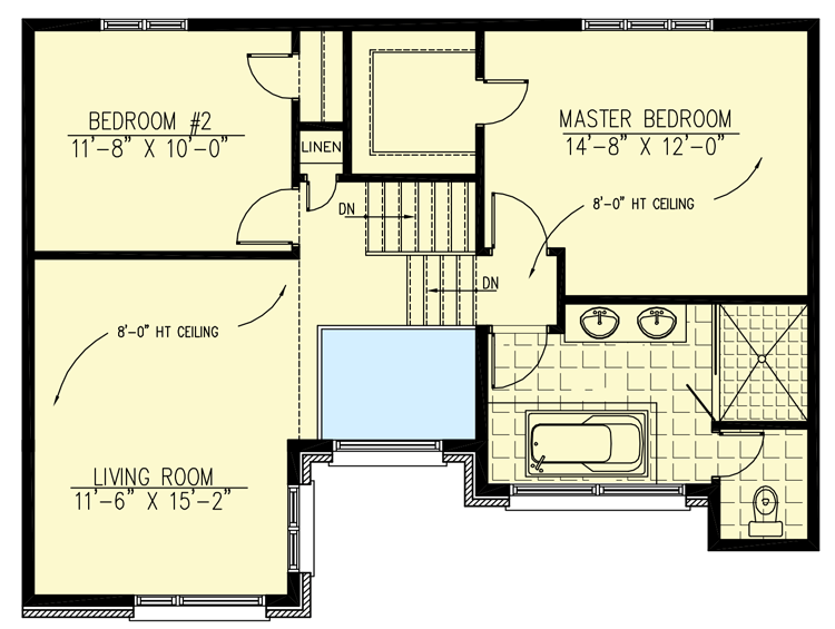 Plan 90313PD: 2-Story Modern Home Plan with Upstairs Living Room - Floor Plan - 2nd Floor - Contemporary, Modern, Northwest