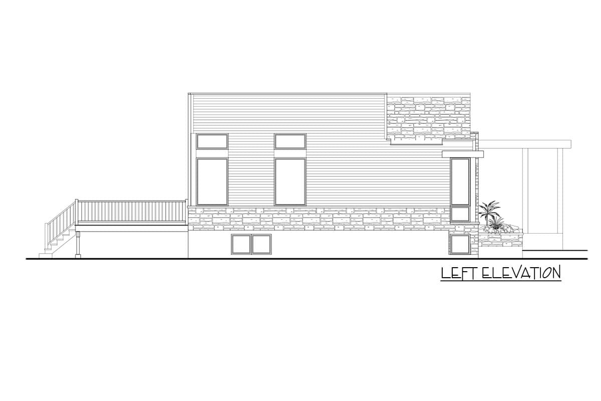 Plan 90317PD: Modern Split Bedroom House Plan with Garage Workshop - Image #4 - Contemporary, Modern, Northwest