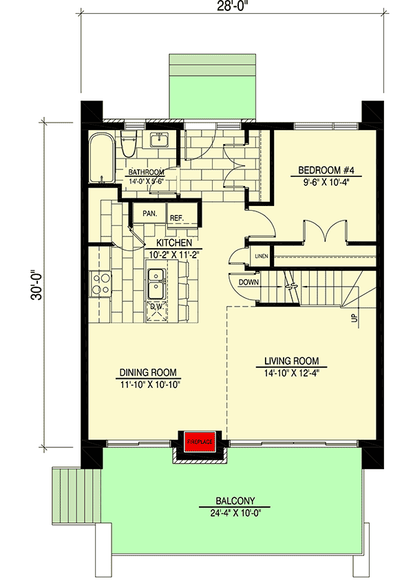 Plan 90318PD: Contemporary Mountain House Plan with 4-6 Bedrooms - Floor Plan - Main Level - Contemporary, Mountain, Northwest, Scandinavian, Vacation