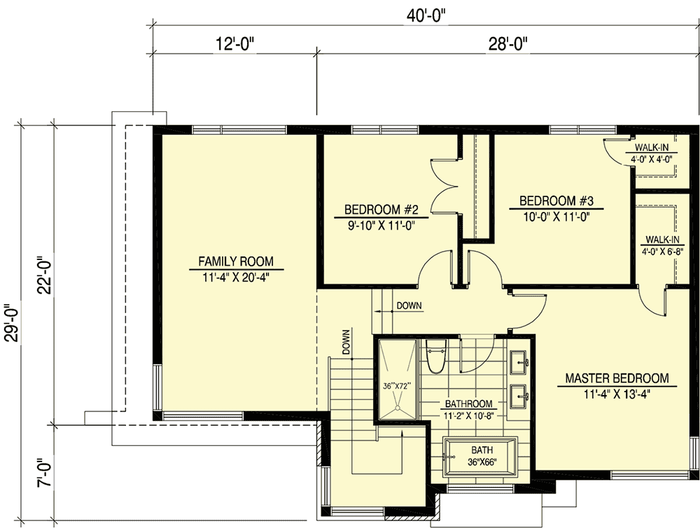 Plan 90321PD: Transitional House Plan with Family and Living Rooms - 1520 Sq Ft - Floor Plan - 2nd Floor - Contemporary, Modern, New American, Northwest, Transitional
