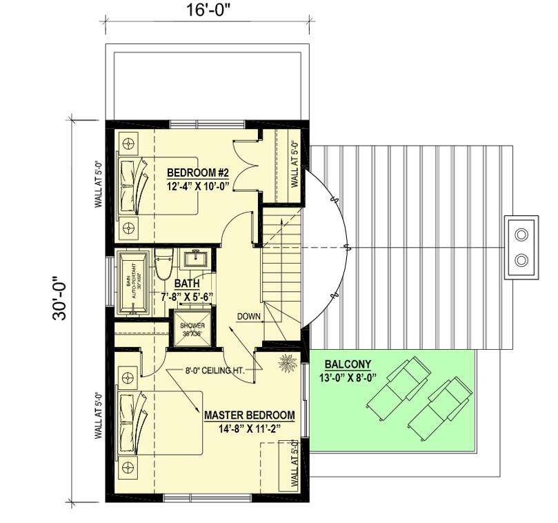 Plan 90322PD: Contemporary Mountain Home Plan for Sloped Lot - Floor Plan - 2nd Floor