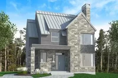 Contemporary Home Plan with Open Main Level