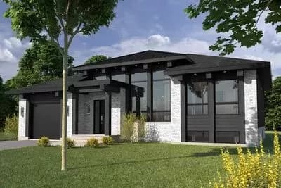 Contemporary Ranch with Split-bed Layout