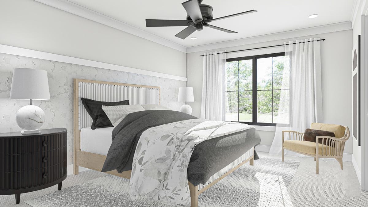 Plan 623043DJ: 2-Story Country Cottage Starter Home Plan with 3-Beds Upstairs - 1464 Sq Ft - Image #11 - Cottage, Country, Farmhouse, Traditional