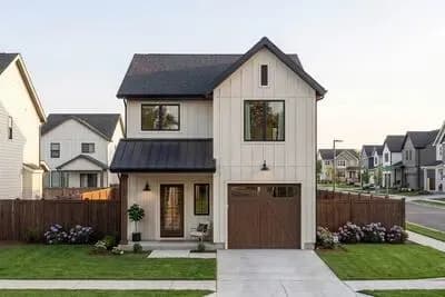 2-Story Country Cottage Starter Home Plan with 3-Beds Upstairs - 1464 Sq Ft
