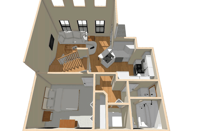 Plan 430813SNG: Exclusive Pocket Neighborhood Farmhouse Plan with 2-Story Living Room - Image #6 - Cottage, Country, Farmhouse, Modern Farmhouse