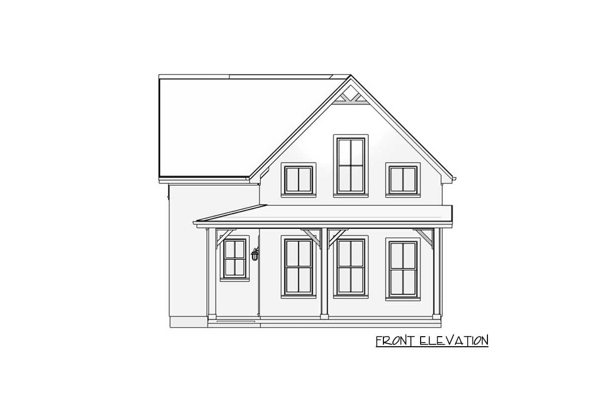 Plan 430813SNG: Exclusive Pocket Neighborhood Farmhouse Plan with 2-Story Living Room - Image #7 - Cottage, Country, Farmhouse, Modern Farmhouse