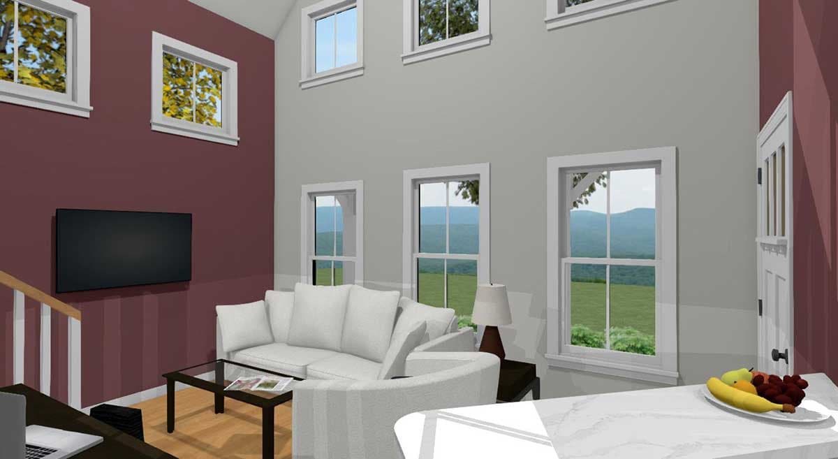 Plan 430813SNG: Exclusive Pocket Neighborhood Farmhouse Plan with 2-Story Living Room - Image #4 - Cottage, Country, Farmhouse, Modern Farmhouse