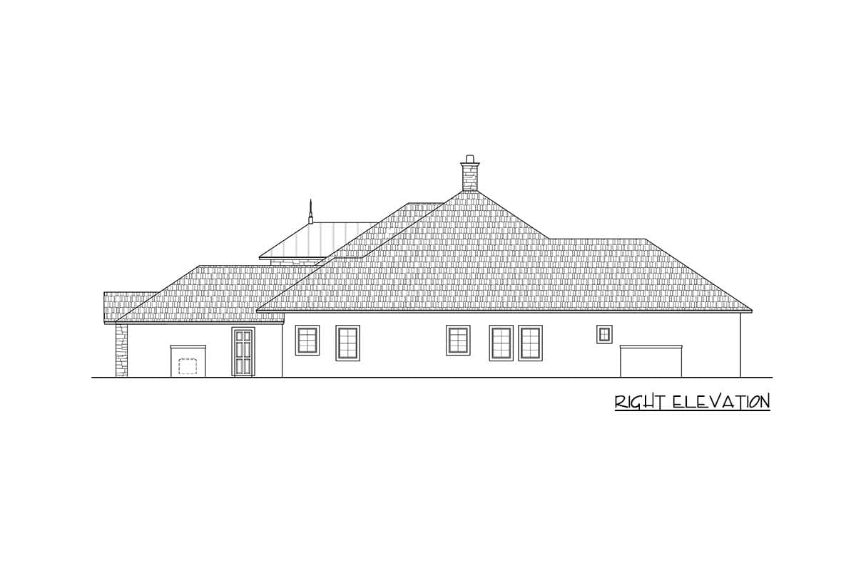 Plan 65710BS: One-Level French Country Home Plan with Study and Exercise Room - Image #6 - European, Florida-Style, French Country, Transitional