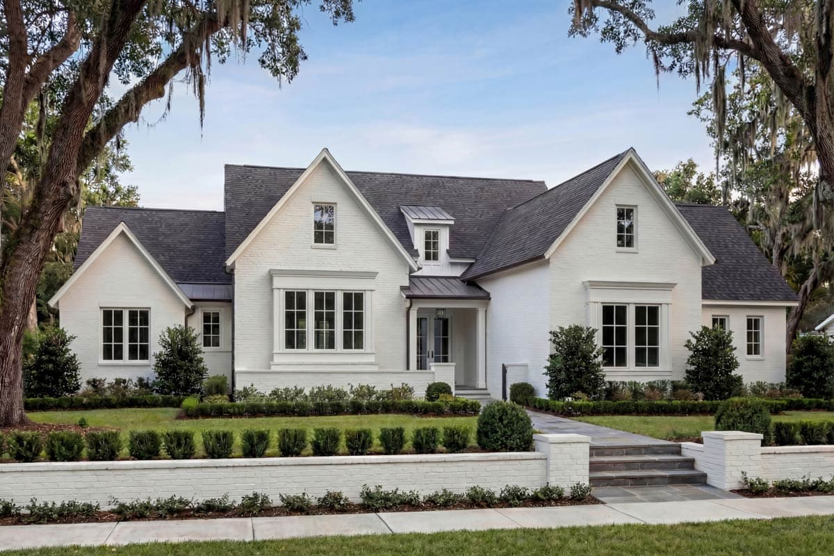 Plan 51872HZ: Charming 3-bed Transitional House Plan with Courtyard and Rear Porches  - Image #3 - Cottage, Country, French Country, Modern Farmhouse, New American, Southern, Southern Traditional, Traditional, Transitional