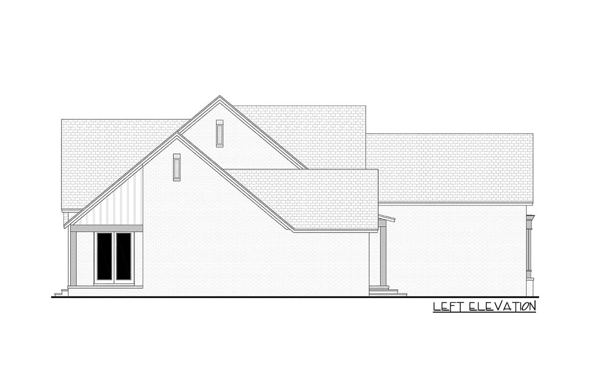 Plan 51872HZ: Charming 3-bed Transitional House Plan with Courtyard and Rear Porches  - Image #16 - Cottage, Country, French Country, Modern Farmhouse, New American, Southern, Southern Traditional, Traditional, Transitional