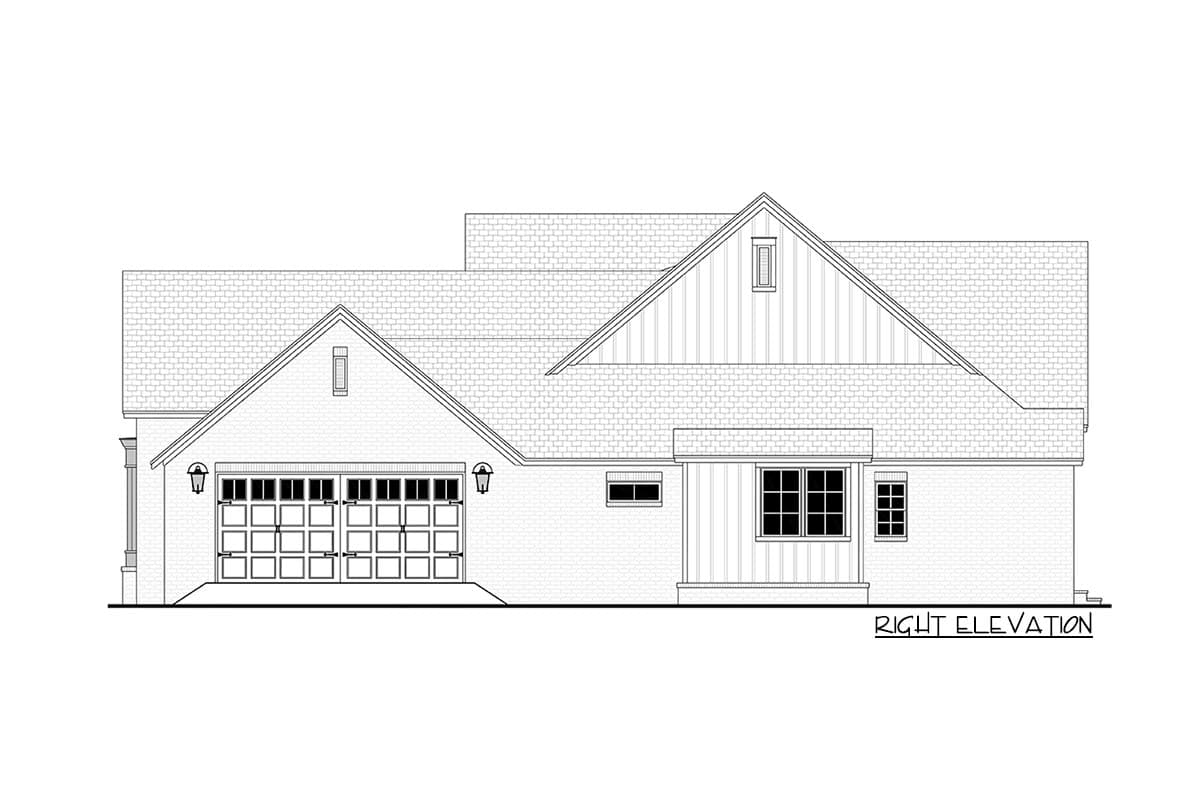 Plan 51872HZ: Charming 3-bed Transitional House Plan with Courtyard and Rear Porches  - Image #18 - Cottage, Country, French Country, Modern Farmhouse, New American, Southern, Southern Traditional, Traditional, Transitional