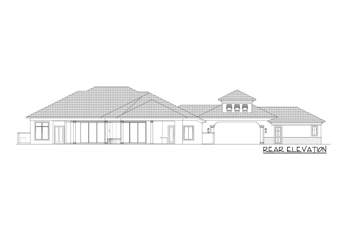 Plan 65718BS: Mediterranean Coastal Home Plan with Large Gathering Spaces and Covered Lanai - Image #4 - Coastal, European, Florida-Style, Mediterranean