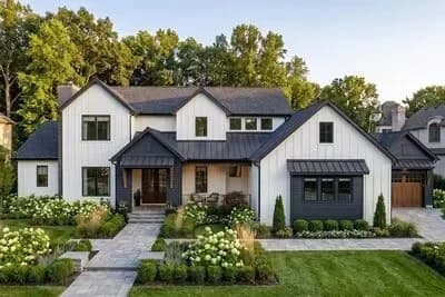 Modern Farmhouse Plan with Second Floor Walkway Overlook - 3263 Sq Ft