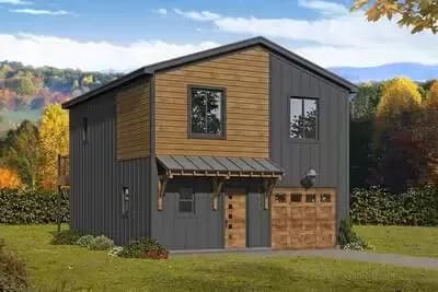 Contemporary Home Plan with Second-level Living Space