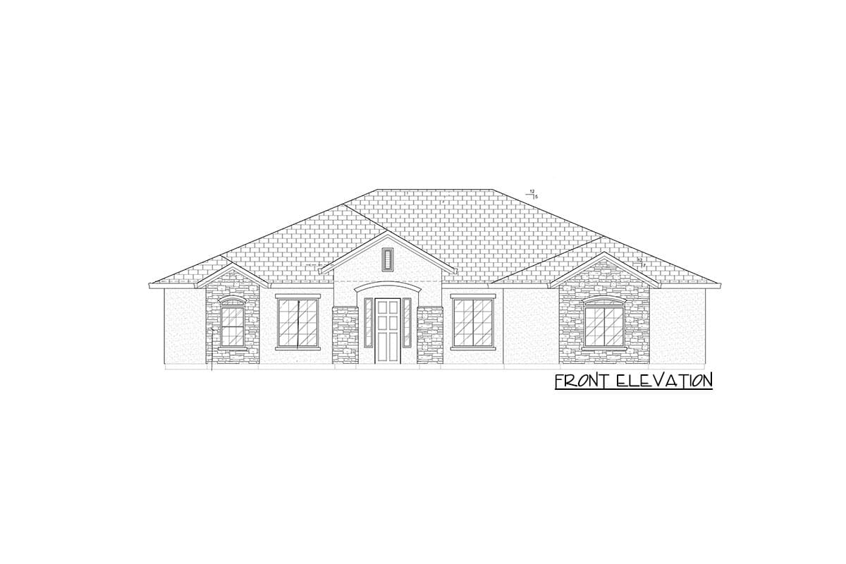 Plan 420017WNT: 3-Bed Home Plan with Expansive Rear Porch - Image #25 - European, Hill Country, Ranch, Southwest