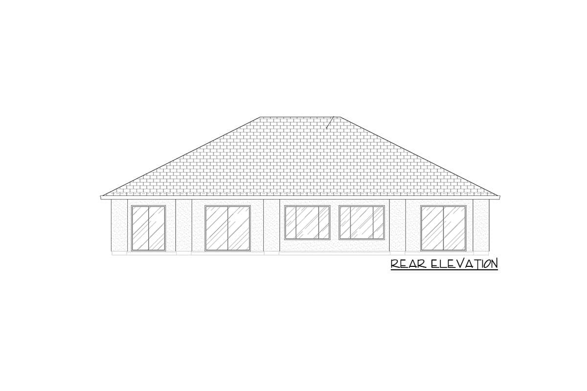 Plan 420017WNT: 3-Bed Home Plan with Expansive Rear Porch - Image #27 - European, Hill Country, Ranch, Southwest