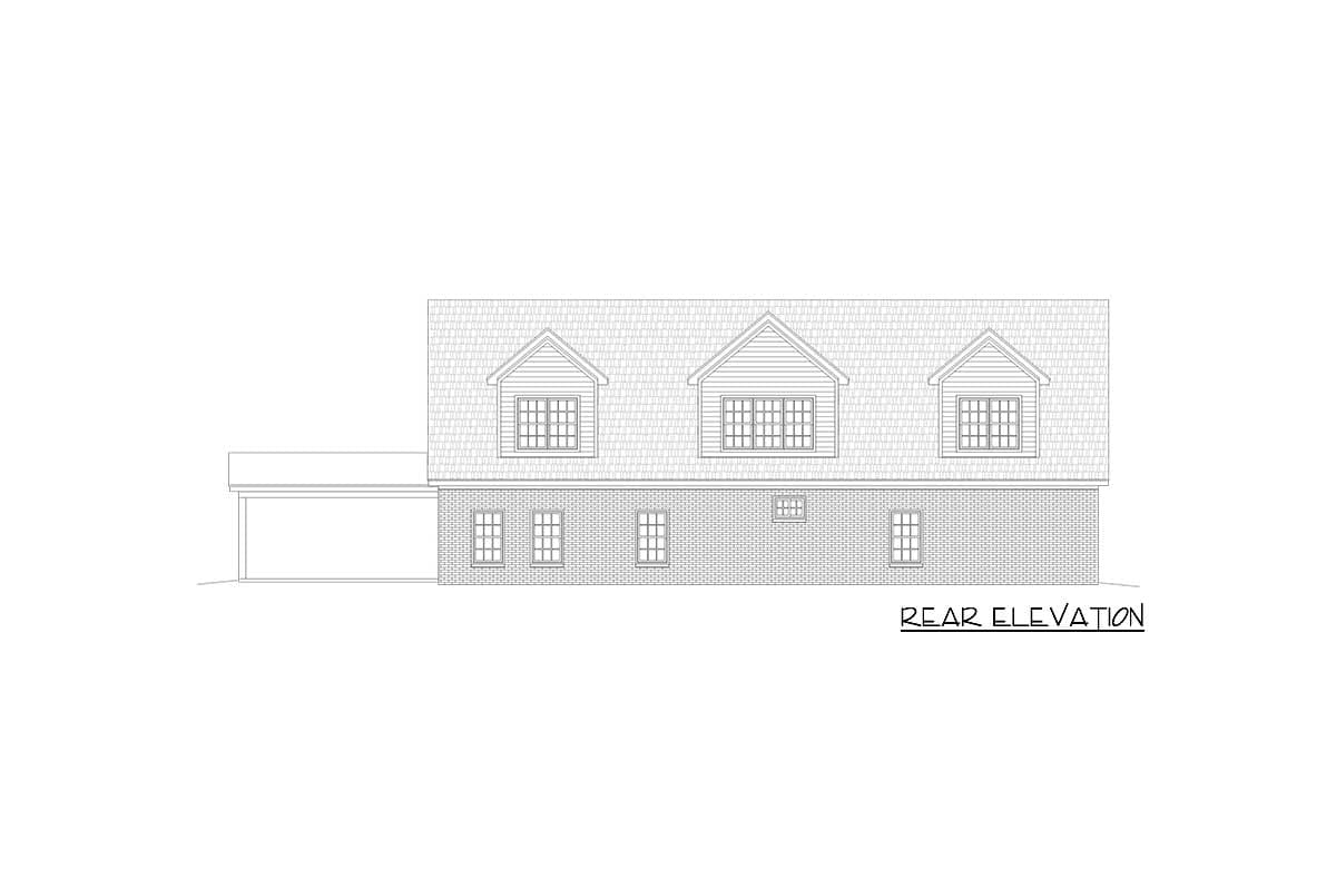 Plan 68823VR: 5-Bed Barndominium with Home Office and Upstairs Bonus Room - Image #4 - Country, Traditional