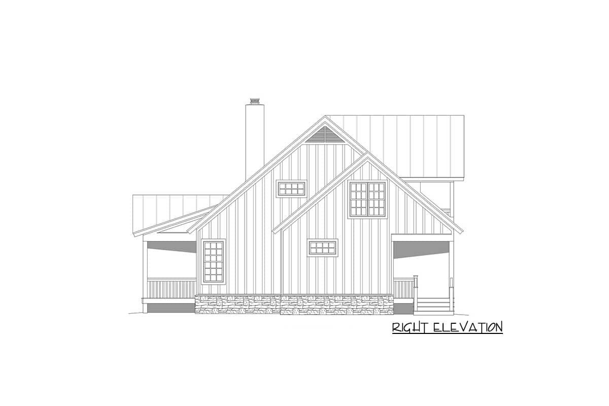 Plan 68824VR: Mountain Country Home Plan with 3 Bedroom Suites - Image #5 - Country, Mountain, Rustic