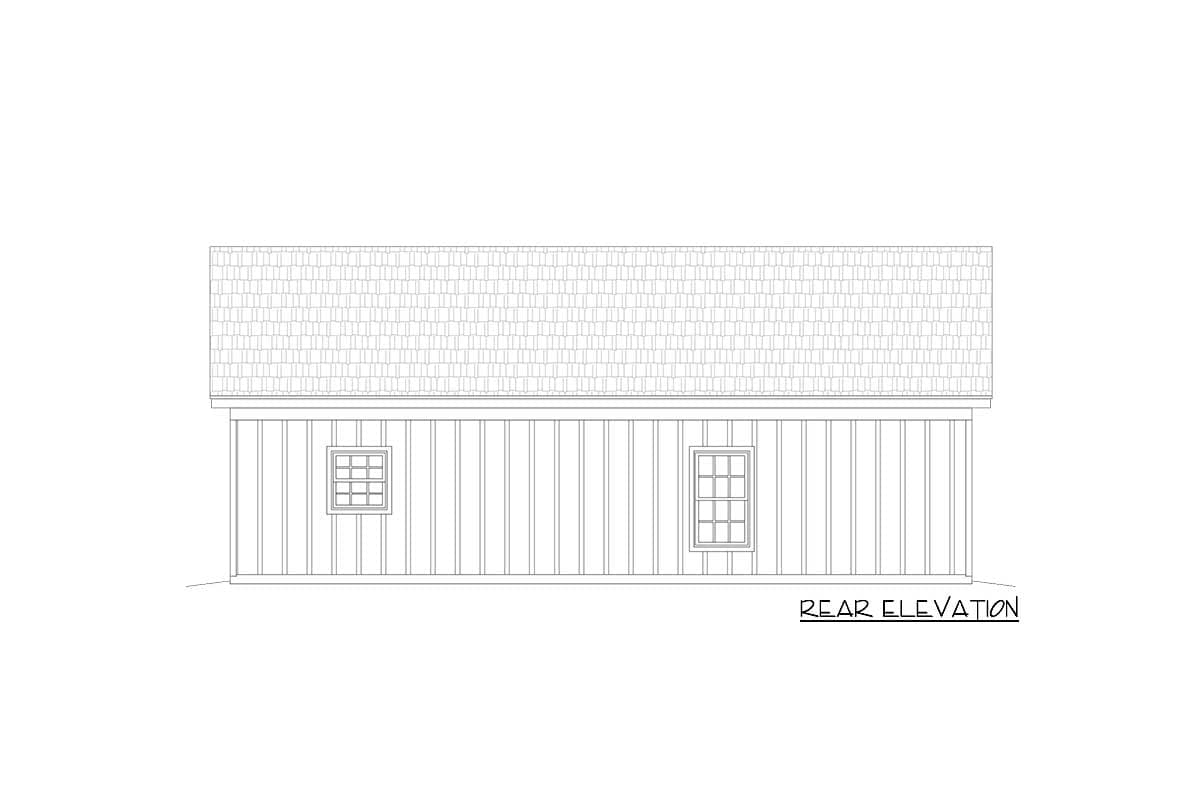 Plan 68825VR: Garage Workshop with Kitchenette - Image #4 - Traditional