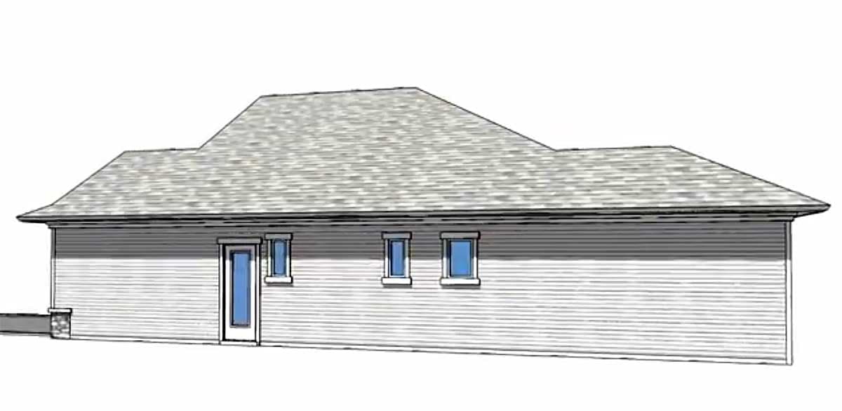 Plan 33003ZRX: 3 Bed House Plan for a Narrow Lot with 3 Bedrooms - 1630 Sq Ft and Under 50-Feet Wide - Image #8 - Ranch, Southern, Traditional