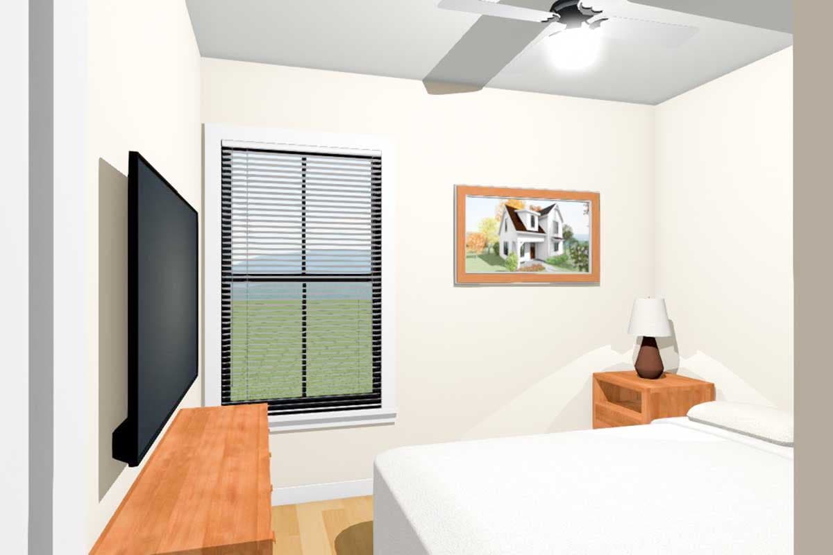 Plan 430814SNG: 800 Square Foot Micro-living Country Home Plan with Loft Overlook - Image #8 - Cottage, Country