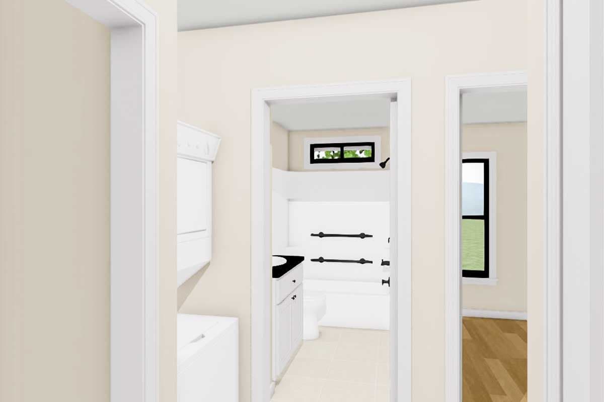 Plan 430814SNG: 800 Square Foot Micro-living Country Home Plan with Loft Overlook - Image #10 - Cottage, Country