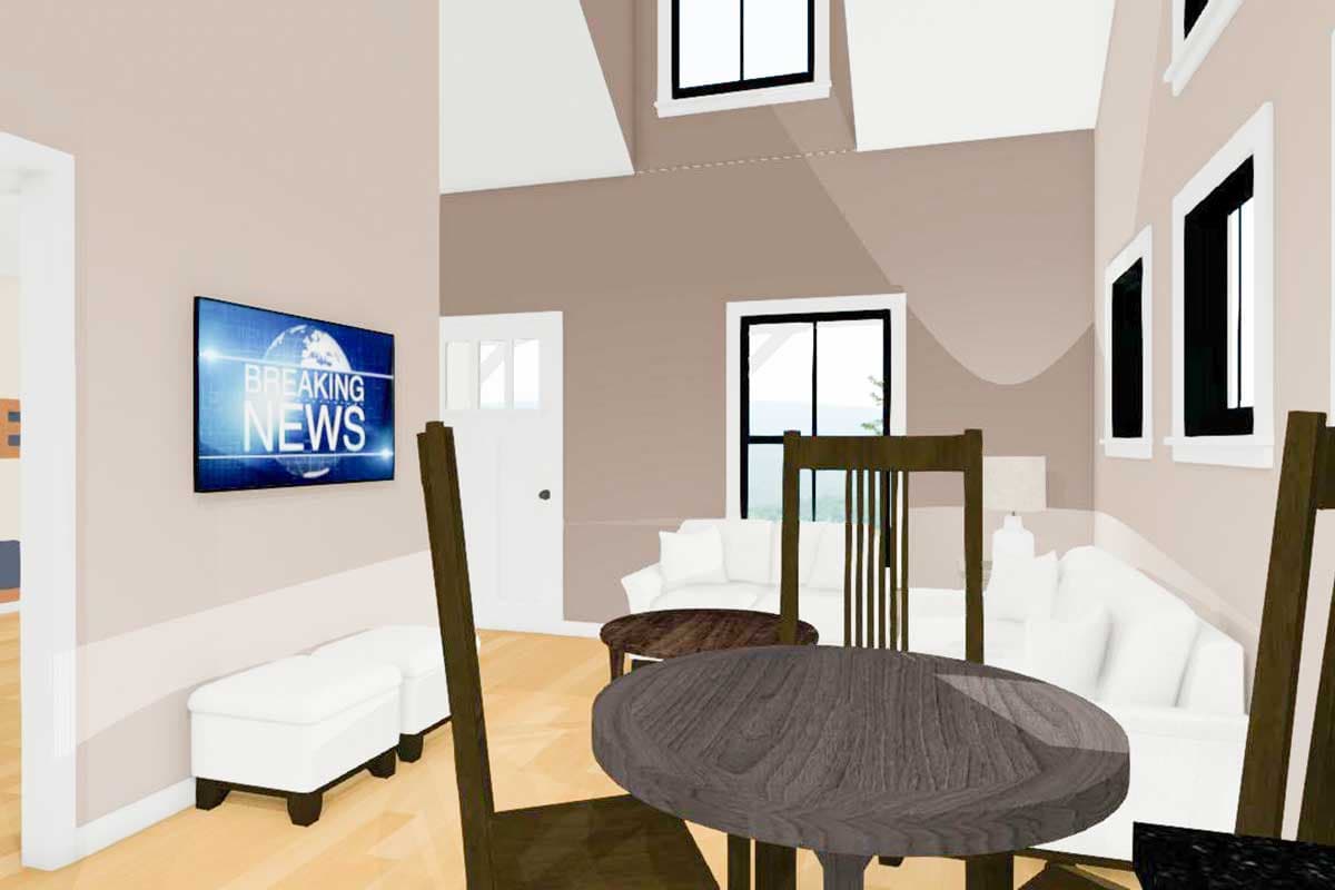 Plan 430814SNG: 800 Square Foot Micro-living Country Home Plan with Loft Overlook - Image #5 - Cottage, Country