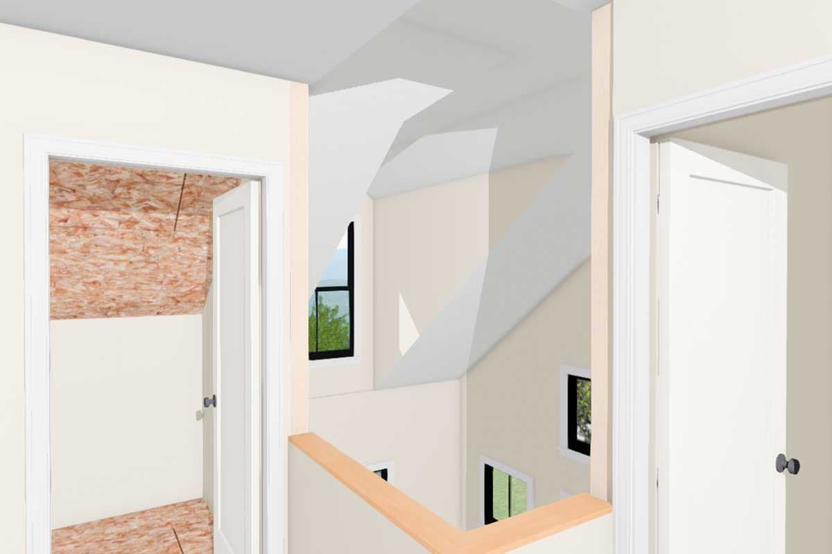 Plan 430814SNG: 800 Square Foot Micro-living Country Home Plan with Loft Overlook - Image #6 - Cottage, Country