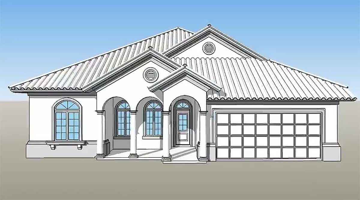 Plan 33005ZR: Energy Saving Home Plan - Image #6 - Florida-Style, Mediterranean